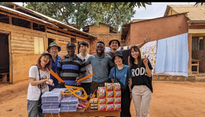 Asili Caring Hand team and Japanese volunteer partners with school staff at Bright Future Infant School, Kireka